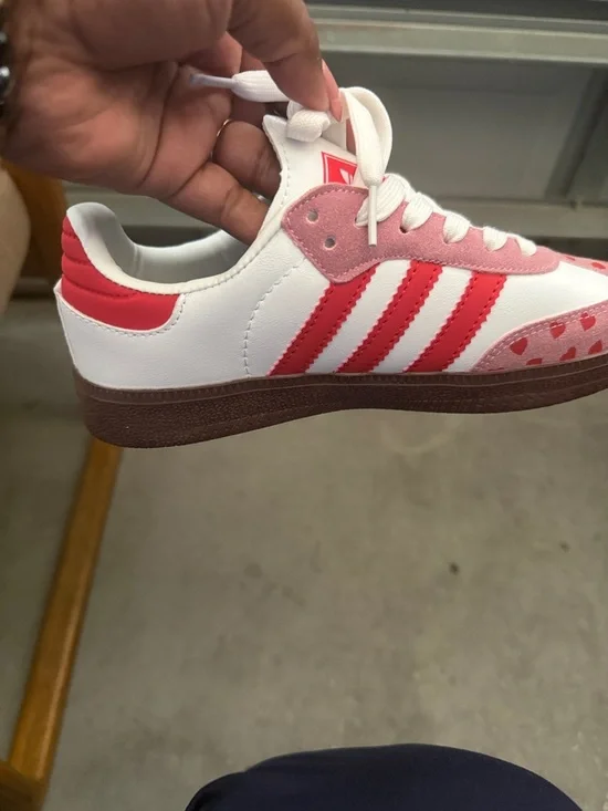 adidas White, Pink & Red Campus-Style Sneaker - Picture 2 of 7